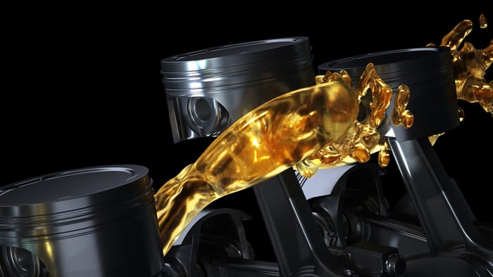 Ilustración de un motor de gasolina moderno que utiliza aceite 0W-12